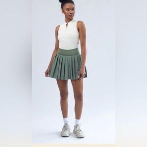 Fore-te Club Attire Green Pleated Tennis Golf Pickleball Skort Pockets Medium